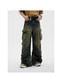 Peoplesense Vintage Industrial Washed Wide Leg Cargo Jeans