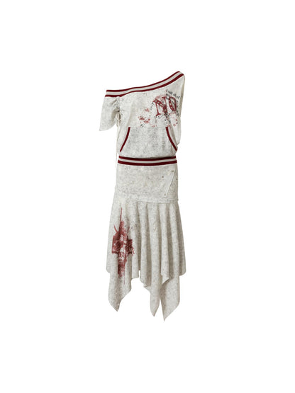 NO ROMANCE Punk Detachable Hem Sleeveless Bodycon Dress
