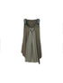 DoublePunch Punk Metal Trim Loose A-Line Baby Vest With Dangling Collar