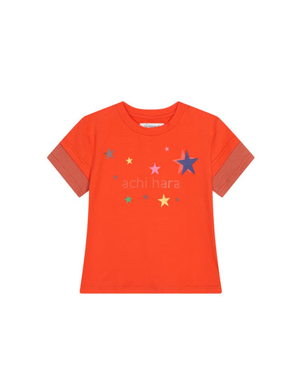 Achihara Soft Water Cotton-Popping Candy Layered T-Shirt