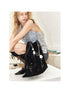 2th Desire Silver White Chain Crossbody Cloud Bag Lace Bucket Bags