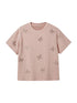 DIDDI MODA Butterfly Bow Crystal Embellished Oversized Tee