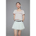 DIDDI MODA Colorblock Lace Collar Knit Crop Tee