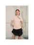 DIDDI MODA Vintage Chic Knit Top With Bow Knot And Asymmetrical Hem