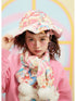 Frufruu Cute Cartoon Print Hat Scarf Set For Girls