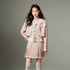 DIDDI MODA Autumn Rose Embroidered Tweed Coat Dress Set