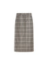 DIDDI MODA Plaid Bow Tie Bustier A Line Maxi Skirt Set