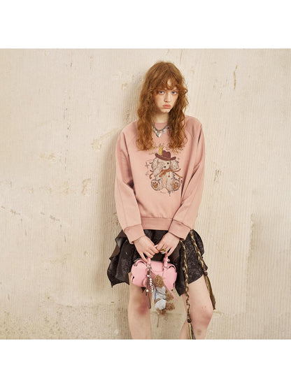 DIDDI MODA Blindfold Pup Canele Sweatshirt