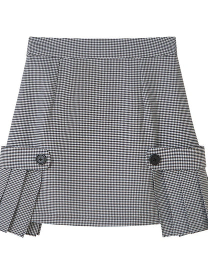 Floral Detachable Brooch Blazer Skirt Set