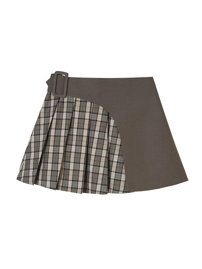 DIDDI MODA Vintage Plaid Schoolgirl Blazer Set