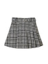DIDDI MODA Handwoven Checkered Vest Asymmetrical Pleated Skirt Set