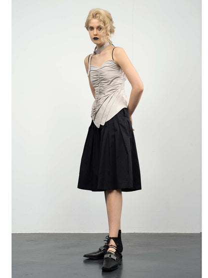 popoop Asymmetric Ruched Multiway Neck Tie Women&