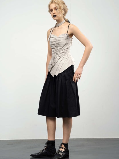 popoop Asymmetric Ruched Multiway Neck Tie Women&