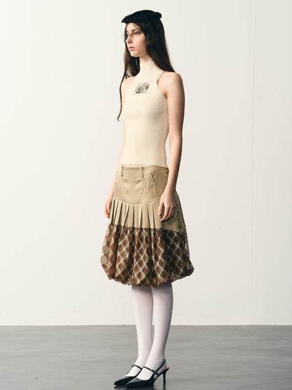 popoop Beige Slim Metallic Texture Heat Transfer Label Women&