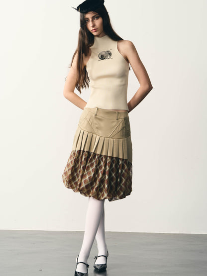 popoop Beige Slim Metallic Texture Heat Transfer Label Women&