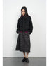 popoop Black Relaxed Patchwork Plaid Collar Women&