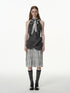 popoop Black White Polka Dot Panelled Pleated Convertible Women&