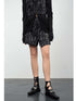 popoop Handcrafted Heavy Cut Jacquard Panel Spliced Women&