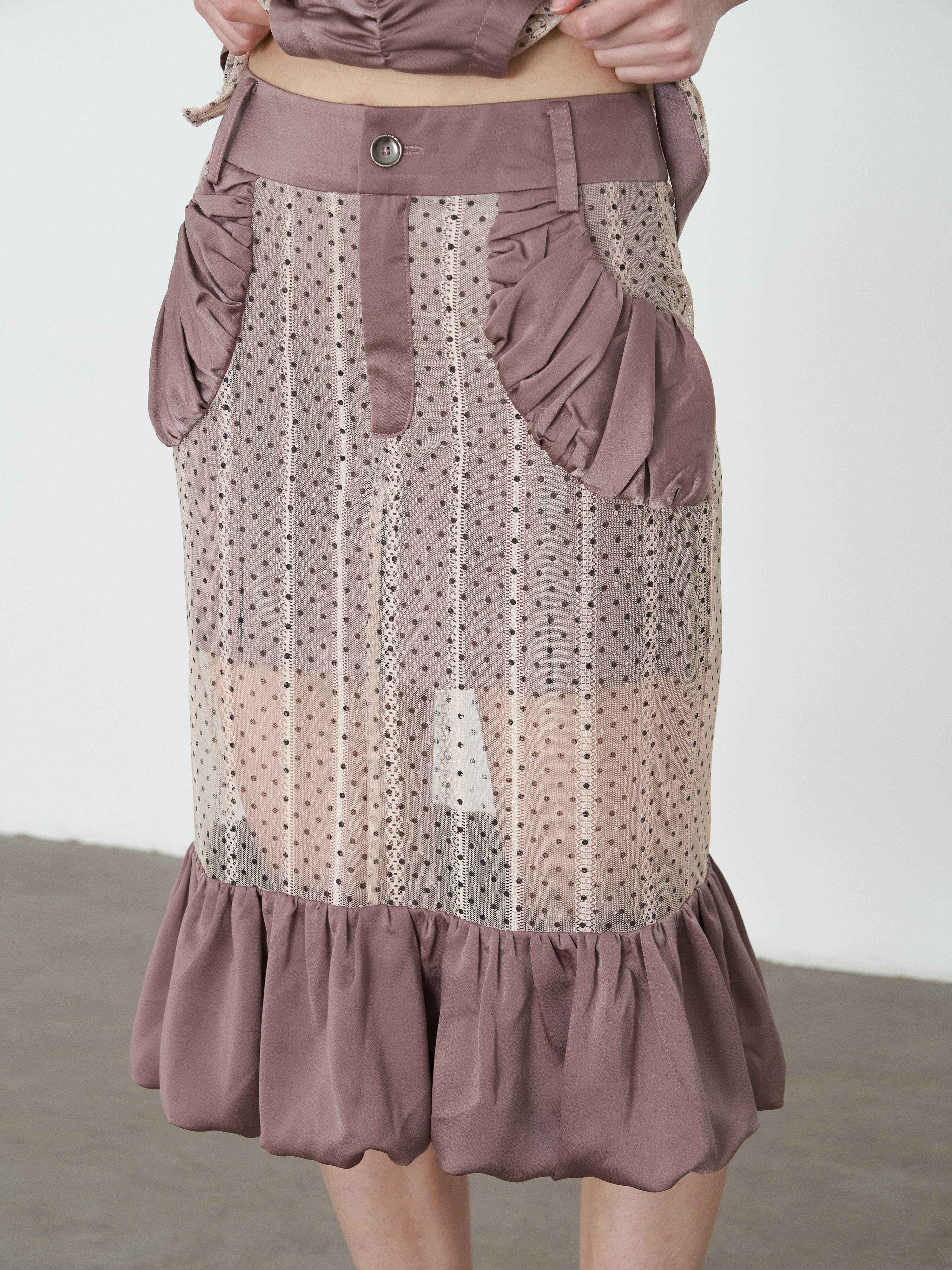 popoop_Lilac_Pleated_Lustrous_Polka_Dot_Lace_Cami_Women&