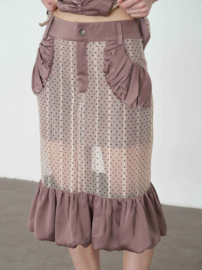popoop_Lilac_Pleated_Lustrous_Polka_Dot_Lace_Cami_Women&