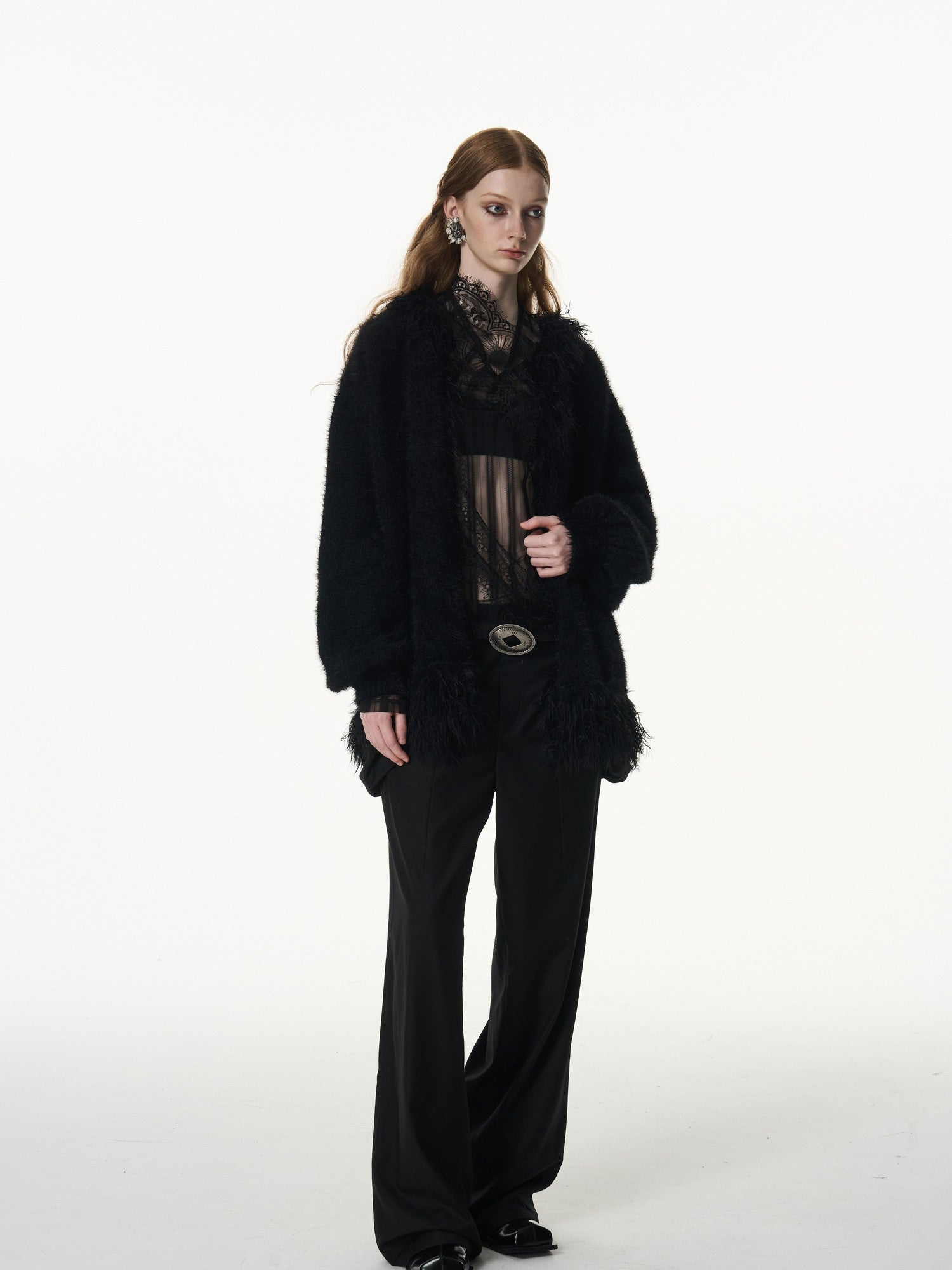 popoop Longline Stacked Pleat Mid Rise Tailored Women&