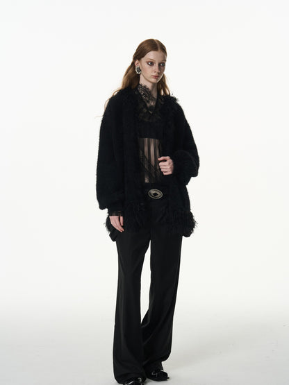 popoop Longline Stacked Pleat Mid Rise Tailored Women&