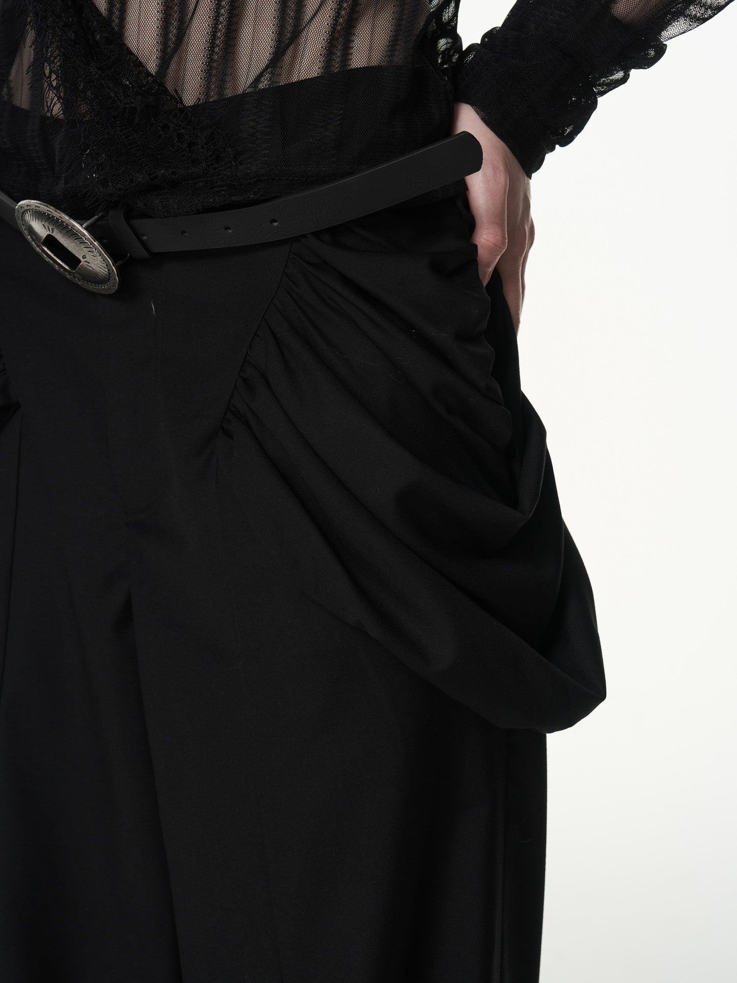 popoop Longline Stacked Pleat Mid Rise Tailored Women&