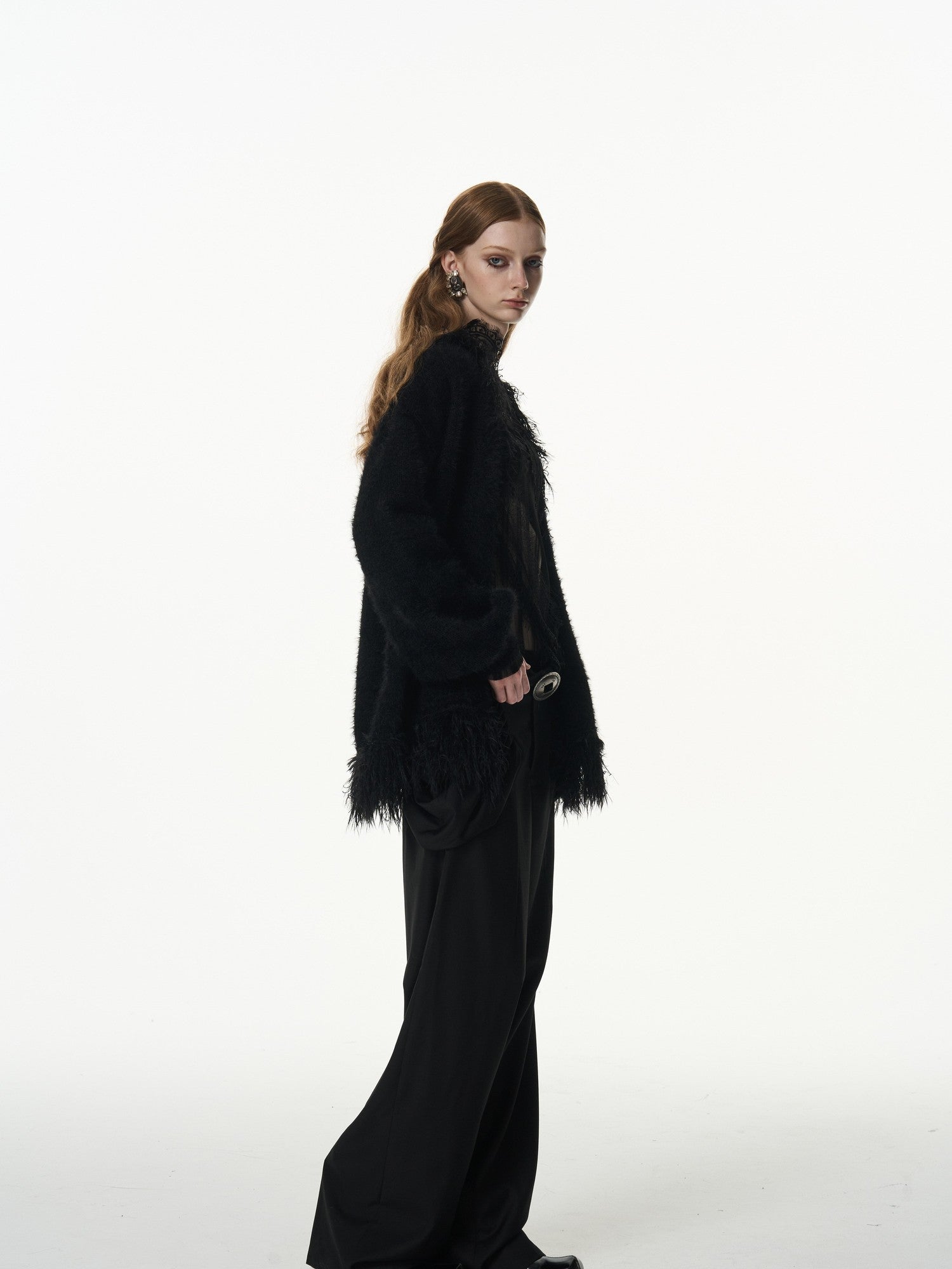 popoop Longline Stacked Pleat Mid Rise Tailored Women&