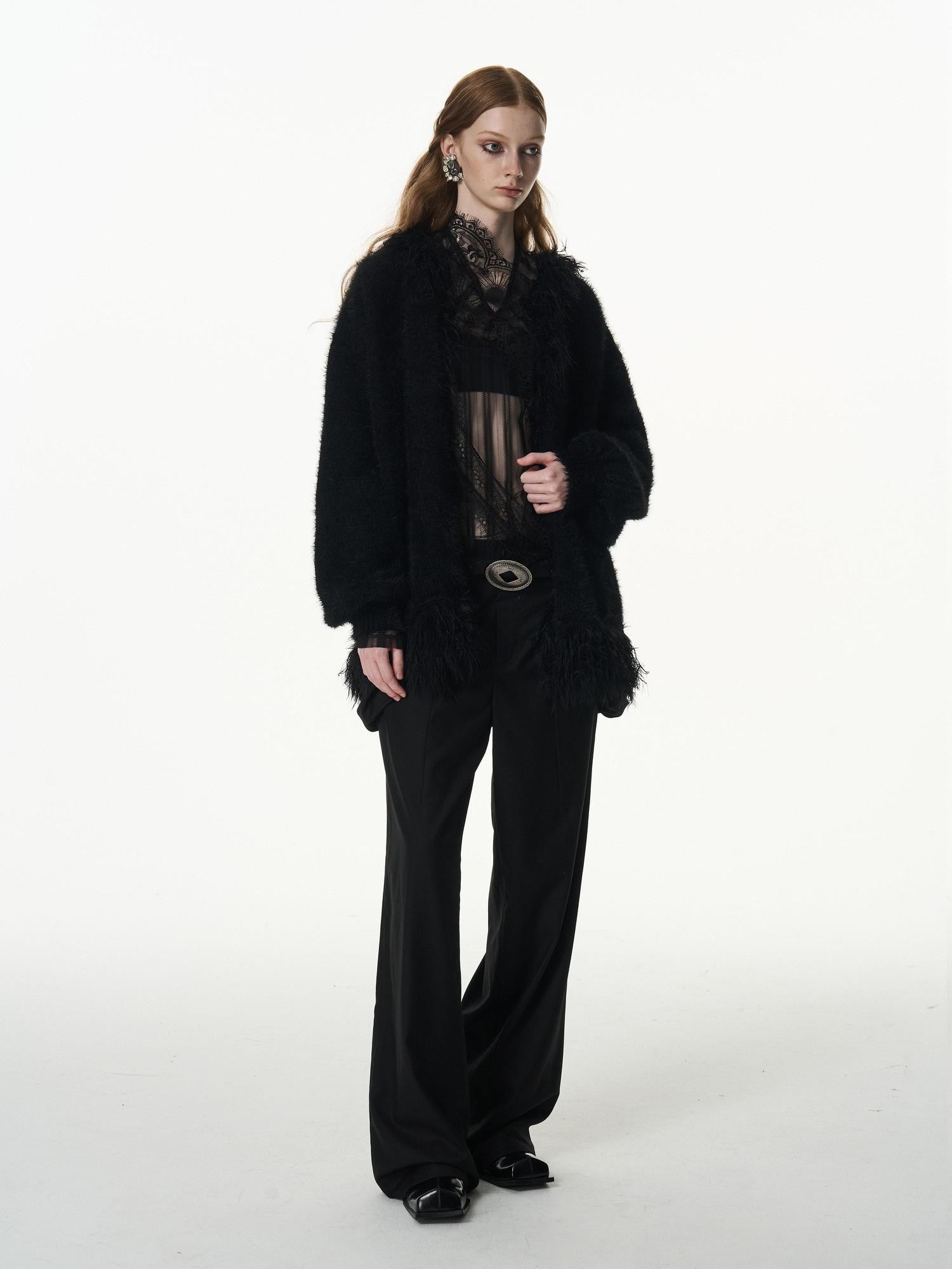 popoop Longline Stacked Pleat Mid Rise Tailored Women&