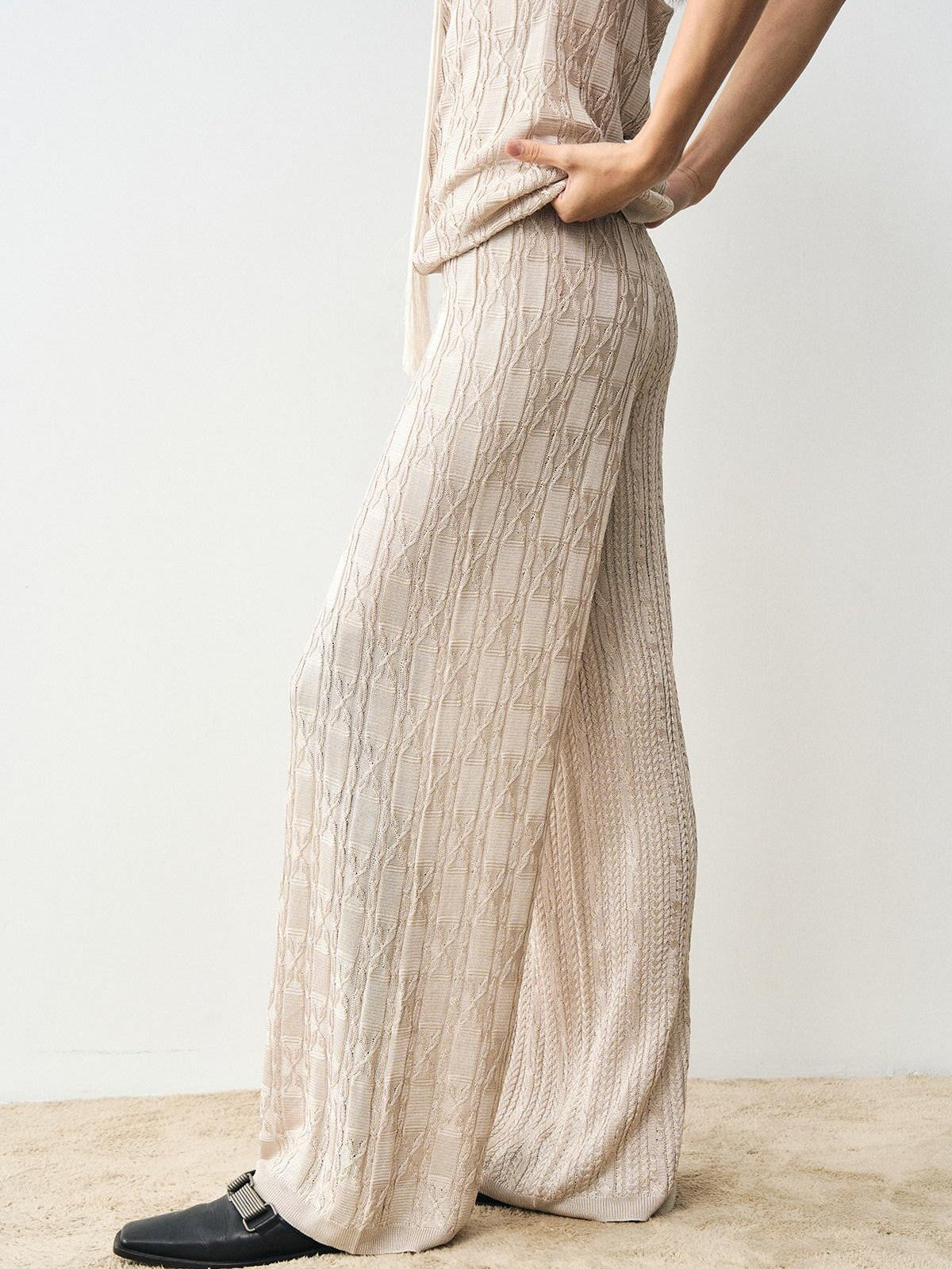popoop Platinum Tassel Cable Backless Cami Loose Women&