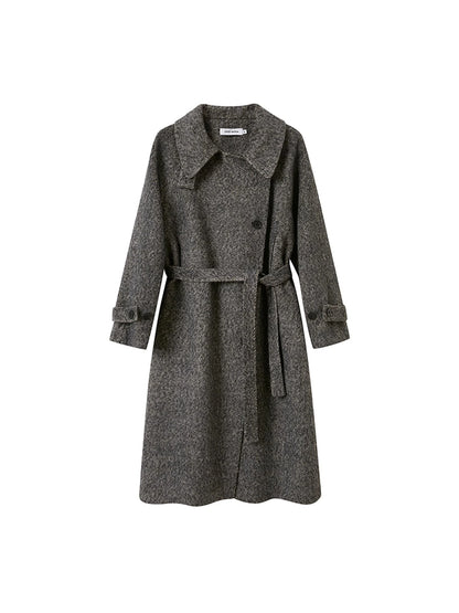 Grey Squid Wool Coat Women S Minimalist Oversized Blazer Jacket