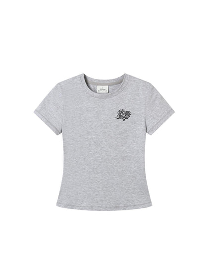 Achihara Summer Slim Fit Waist Defining Cotton T Shirt