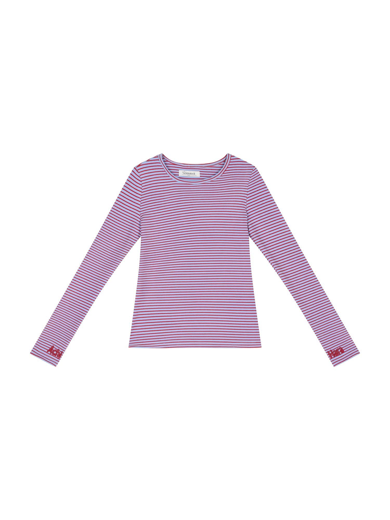 Achihara Breton Raspberry Slim Fit Long Sleeve Tee