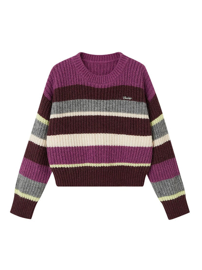 Colorblock Stripe Oversized Sweater