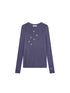 Achihara Sunproof Star Print Modal Cotton Stretch Knit T-Shirt