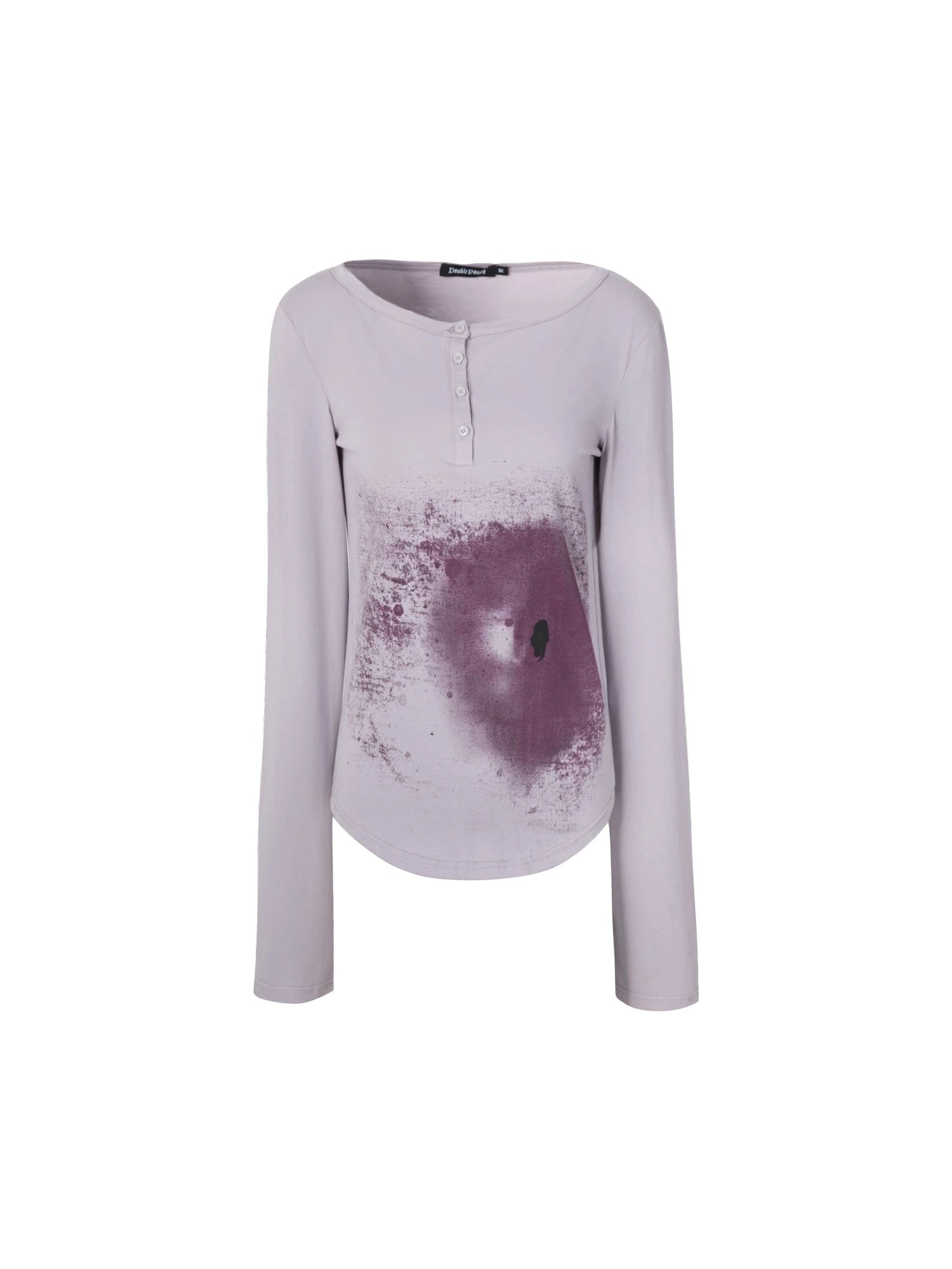 Punk Graphic Long Sleeve T-Shirt For Women Cotton Abstract Print Tee