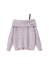 DIDDI MODA Romantic Off Shoulder Belted Sweater