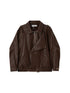 DIDDI MODA Retro Modern Quilted Pu Leather Jacket