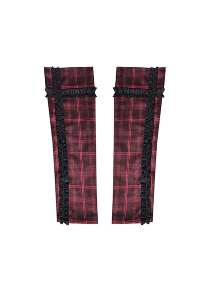 WSW WUSHENWU Rock Chic Red Black Plaid Sleeveless Top