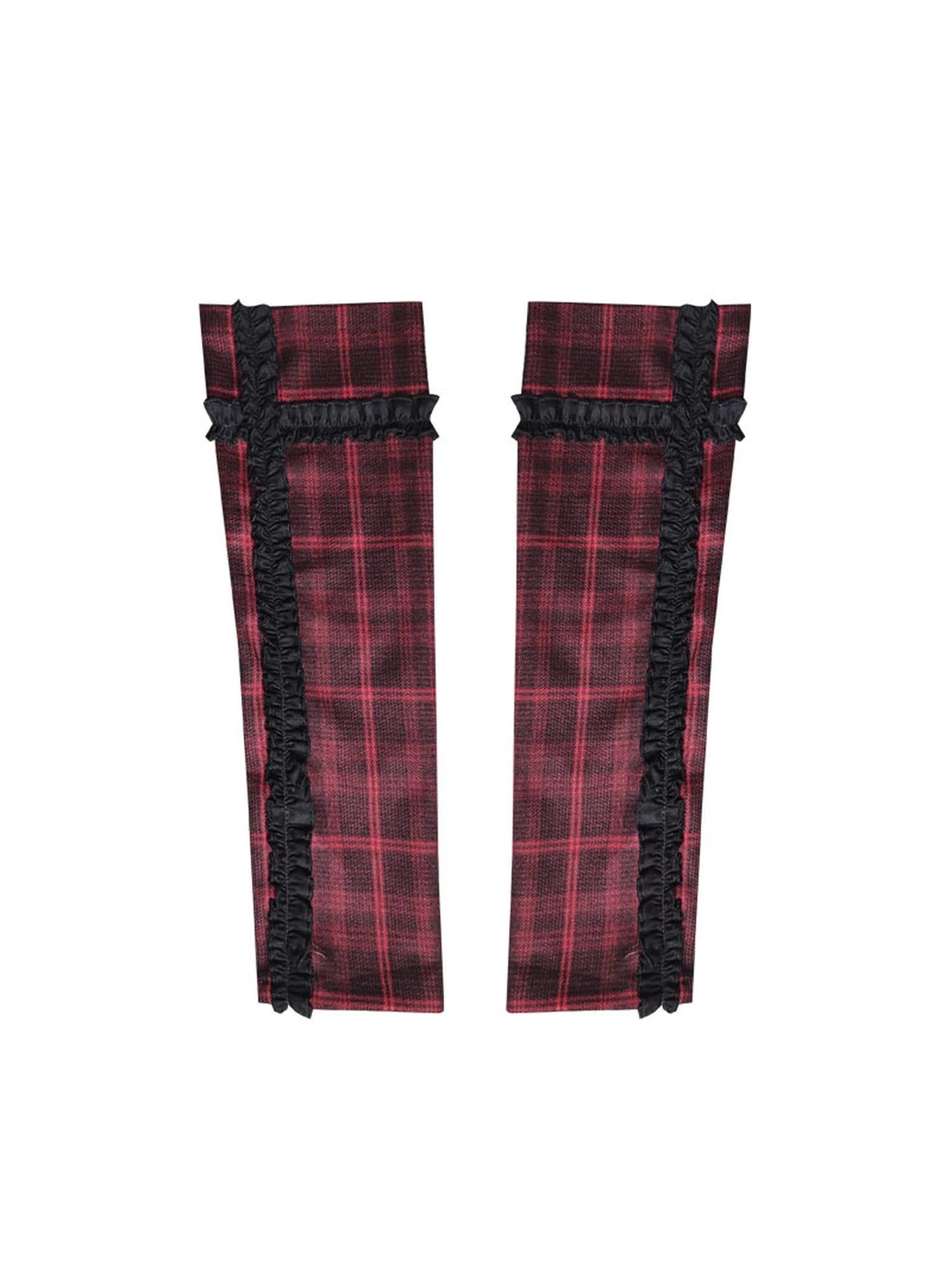 Rock Chic Red Black Plaid Sleeveless Top