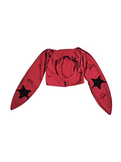 WSW WUSHENWU Rebel Star Black Hole Heart Scarf