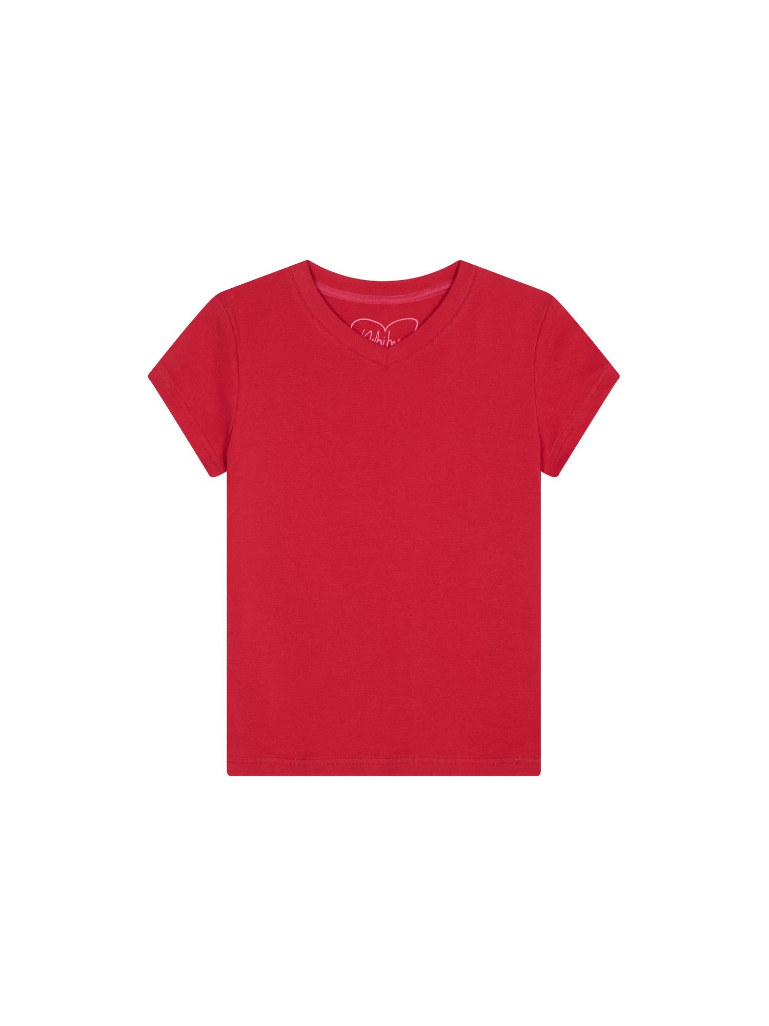 Achihara Stretchy Jelly V-Neck Basic T-Shirt