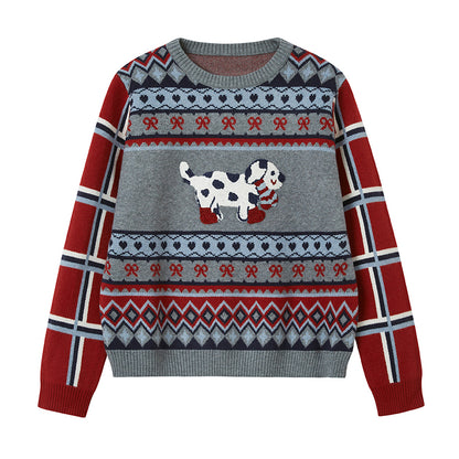 DIDDI MODA Striped Dragon Cowdog Knit Set