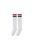 Sporty Bold Embroidered Striped Knee Socks