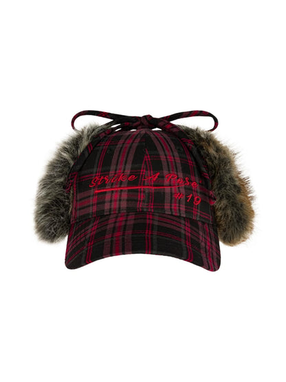 Vintage Wool Baseball Cap Winter Warm Christmas Hat For Women
