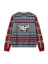 DIDDI MODA Fair Isle Dog Embroidered Colorblock Sweater