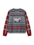 Fair Isle Dog Embroidered Colorblock Sweater