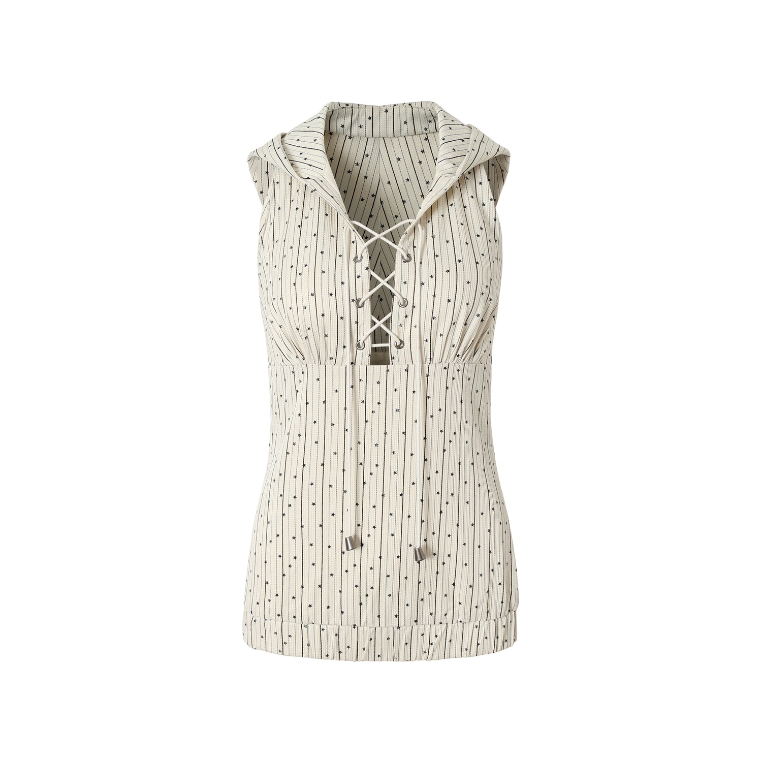 NO ROMANCE禁忌浪漫 Vintage Punk Playful Wizard Hoodie Vest Top