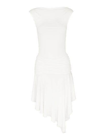 STRIKE A POSE 2025 Summer Cool Asymmetrical Ruffle Midi Dress