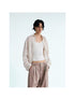 Peoplesense Unisex Loose Striped Cardigan Shirt Jacket In Off White